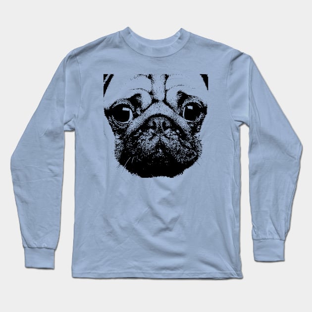 Pug Long Sleeve T-Shirt by martian